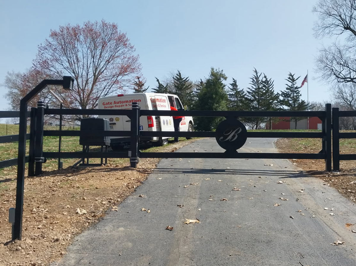 Automated gate — Thomas Fence, Lowell, Arkansas