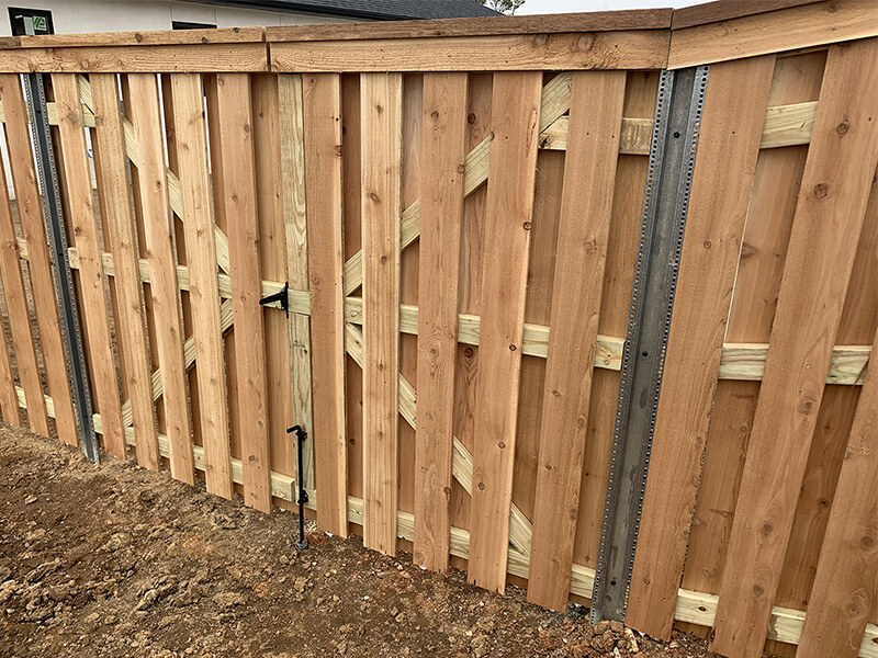 Cedar residential backyard fence — Thomas Fence, Bentonville, Arkansas