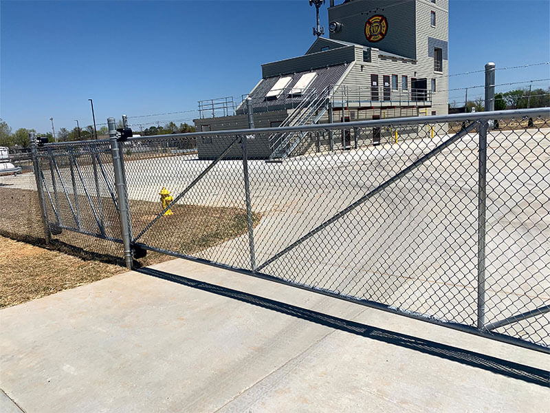 Chain link security fence installed by Thomas Fence in Bentonville, Arkansas