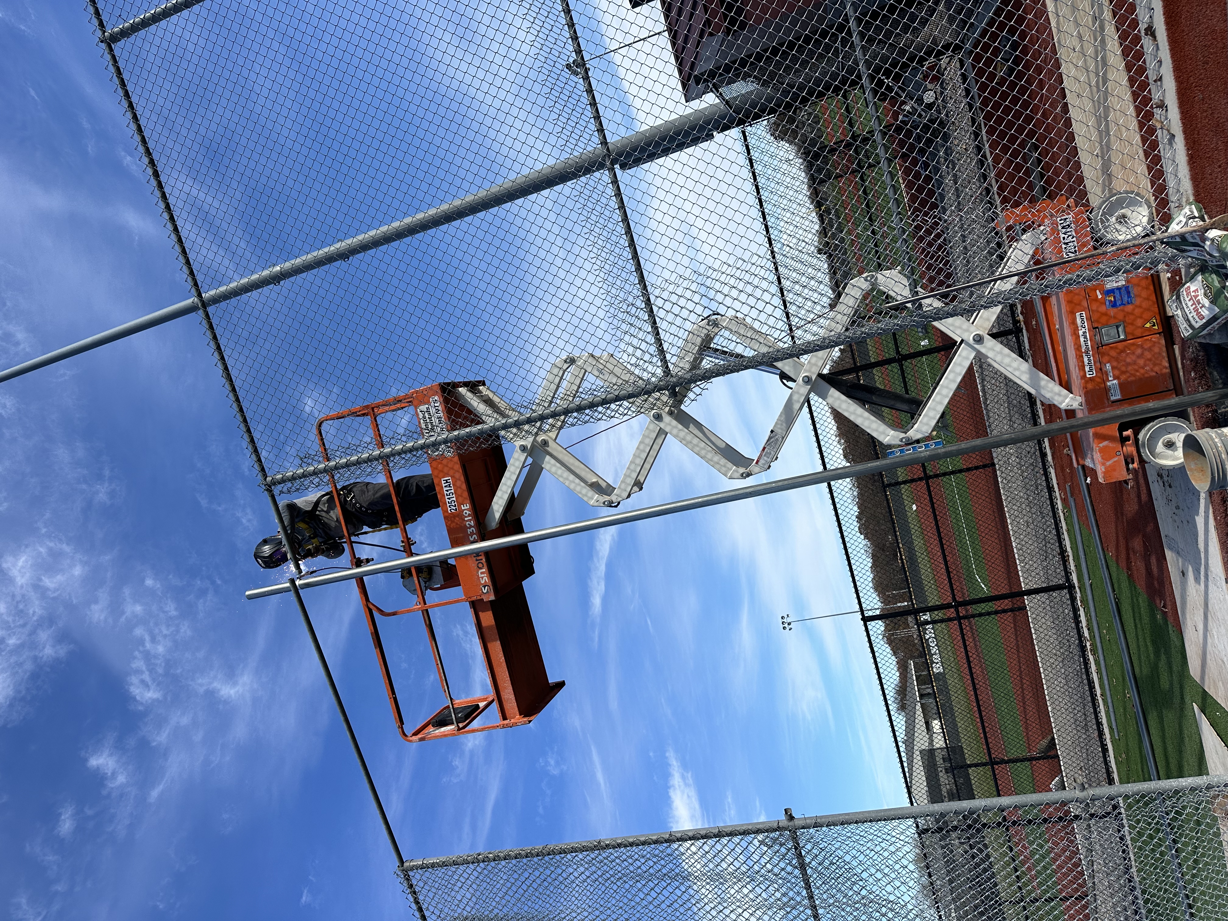 Commercial chain link fence installation — Thomas Fence, Gentry, Arkansas