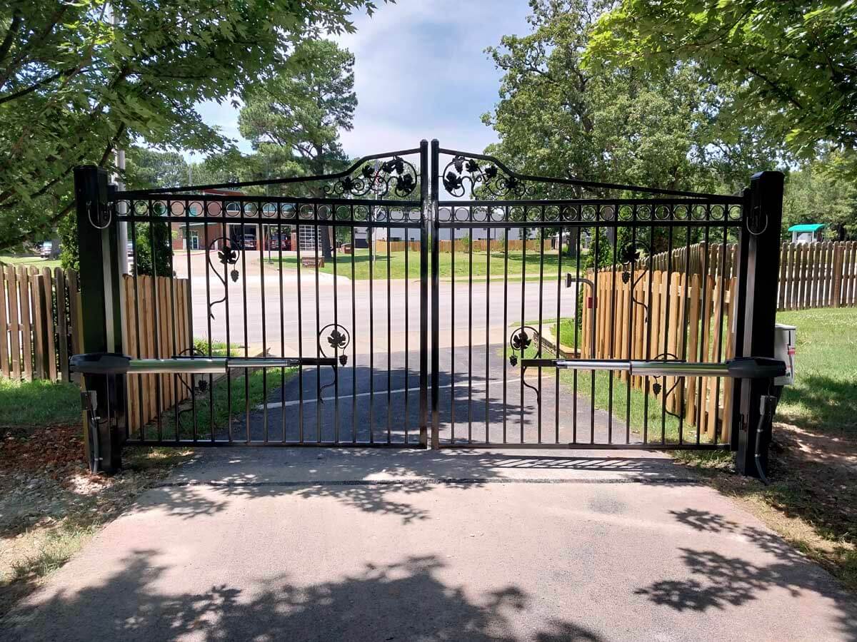 Residential ornamental gate — Thomas Fence, Fayetteville, Arkansas