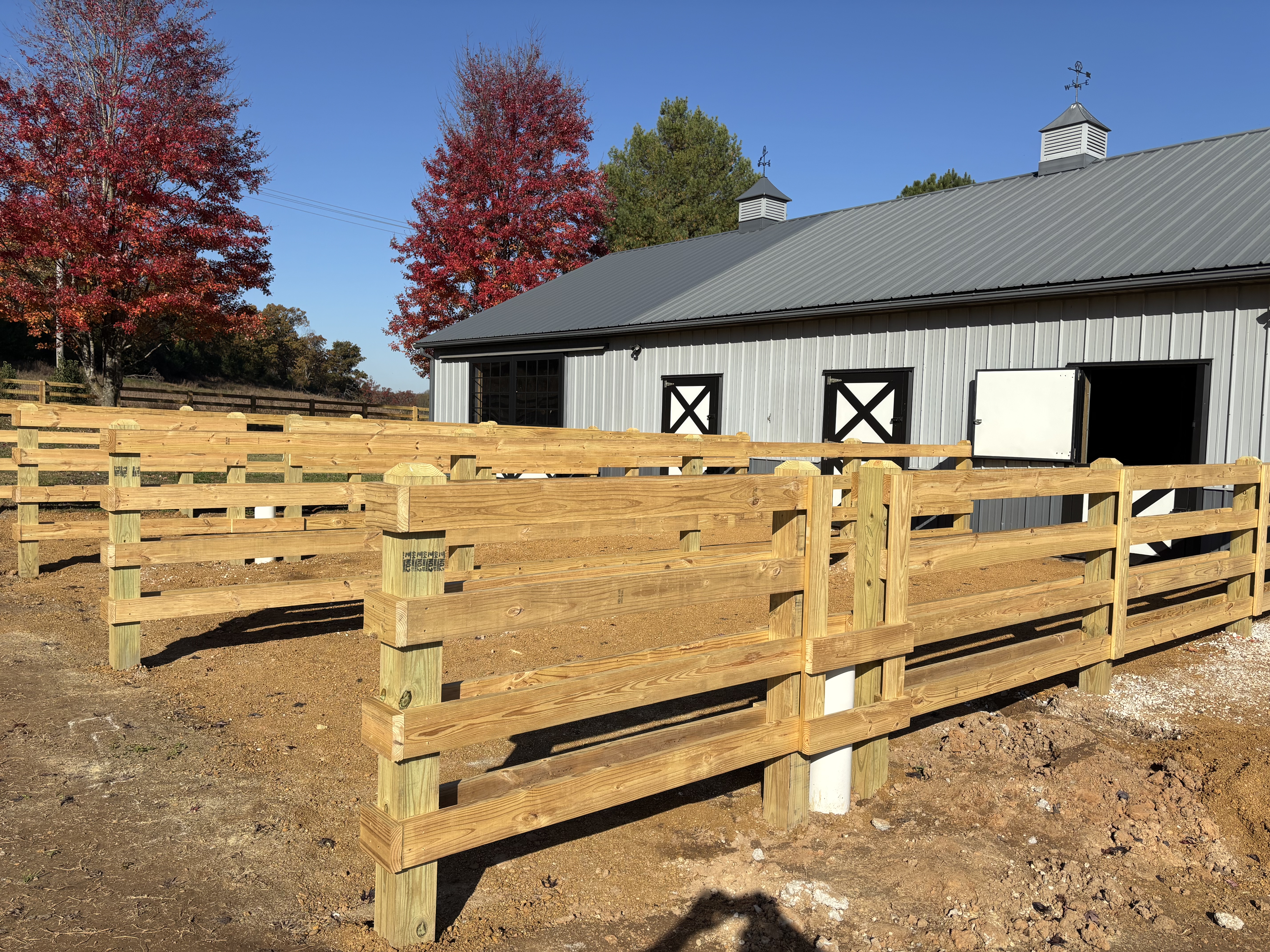 Horse corral fence installation — Thomas Fence, Bentonville, Arkansas