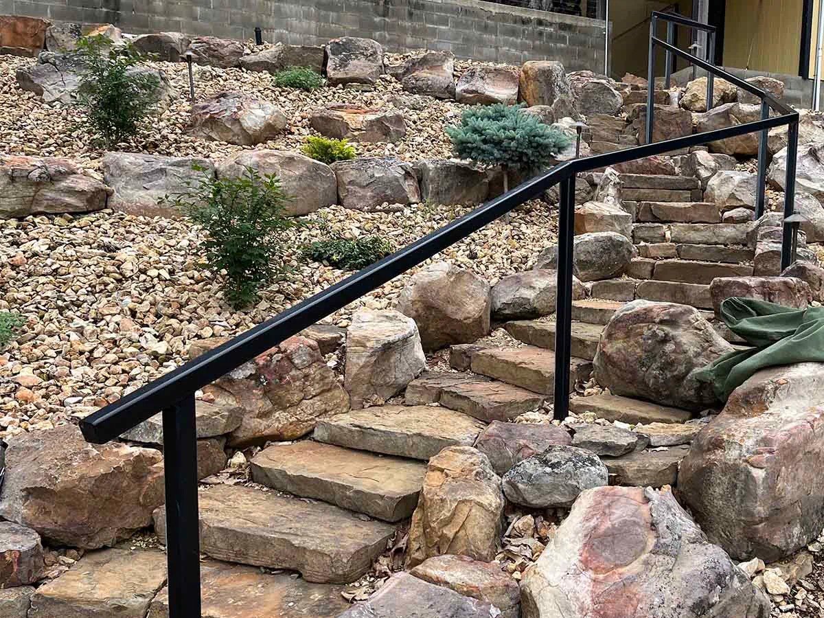 Metal handrail — Thomas Fence, Rogers, Arkansas