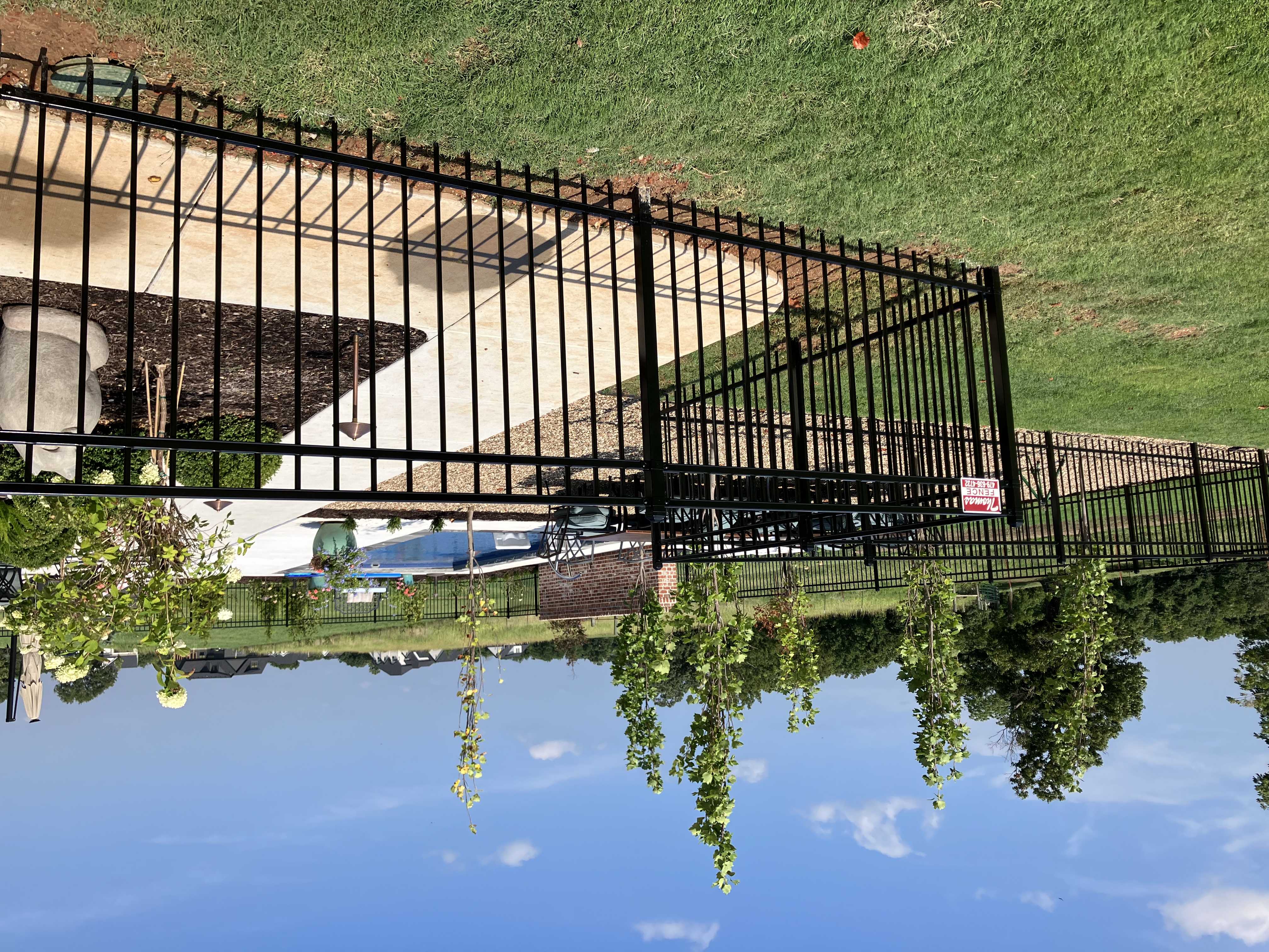 Ornamental steel pool enclosure fence — Thomas Fence, Elm Springs, Arkansas