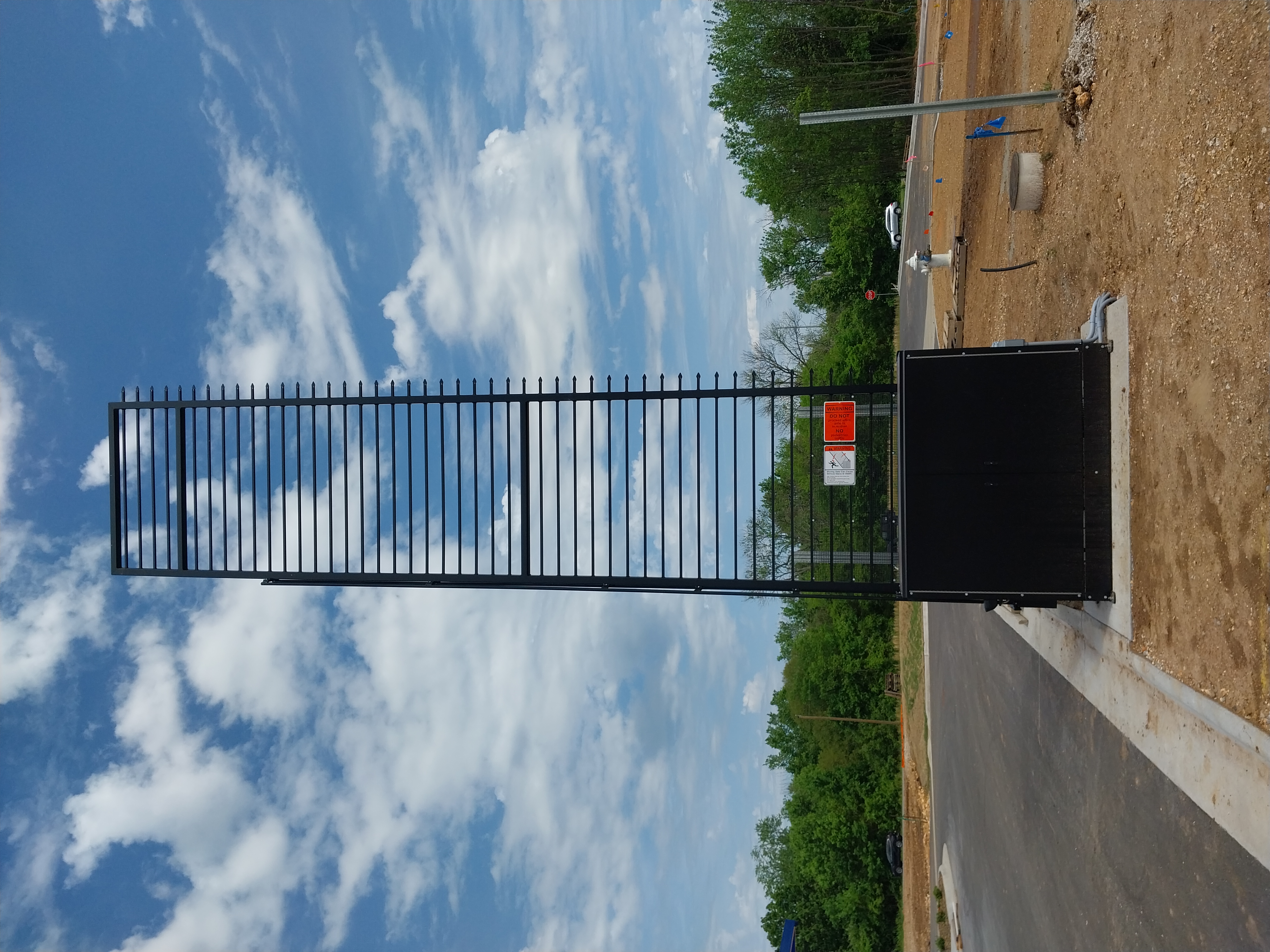 Self storage gate installed by Thomas Fence in Centerton, Arkansas