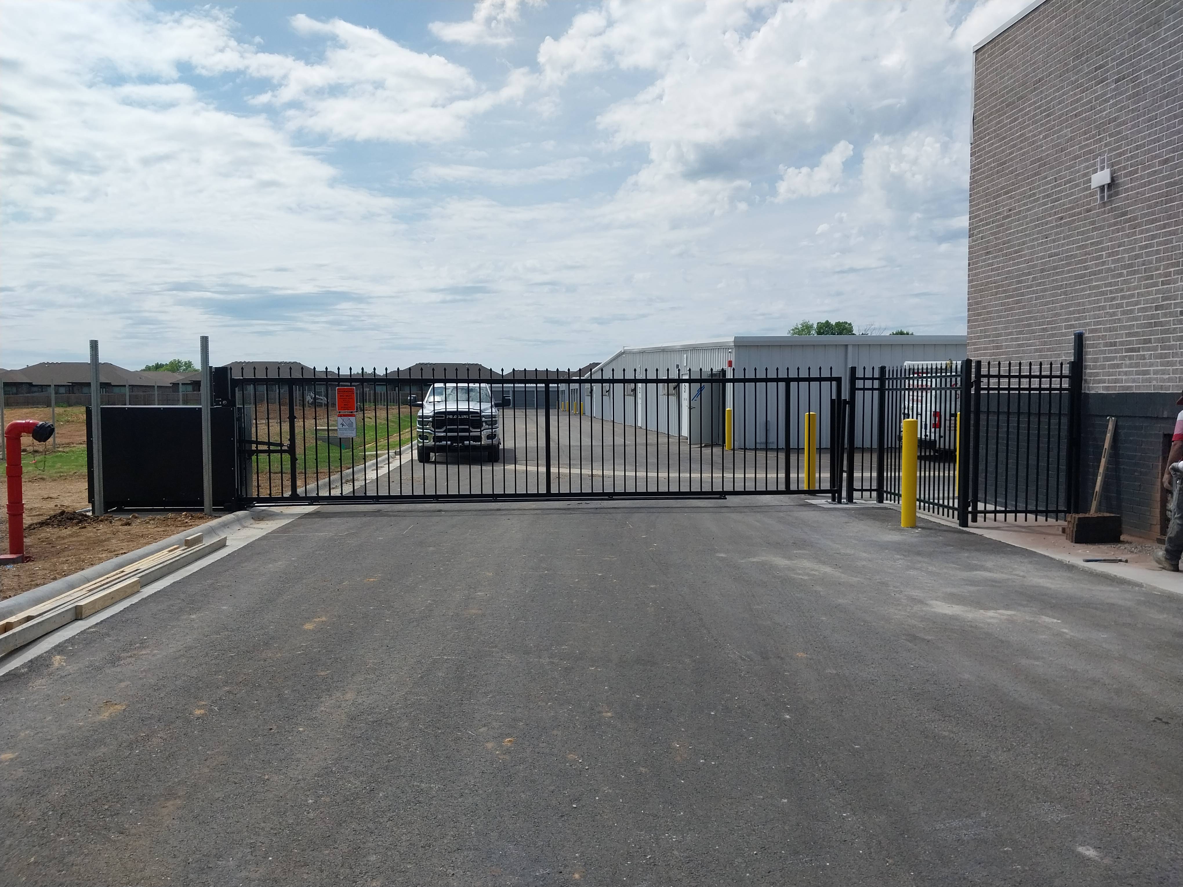 Pivot gate at self storage facility in Centerton, Arkansas