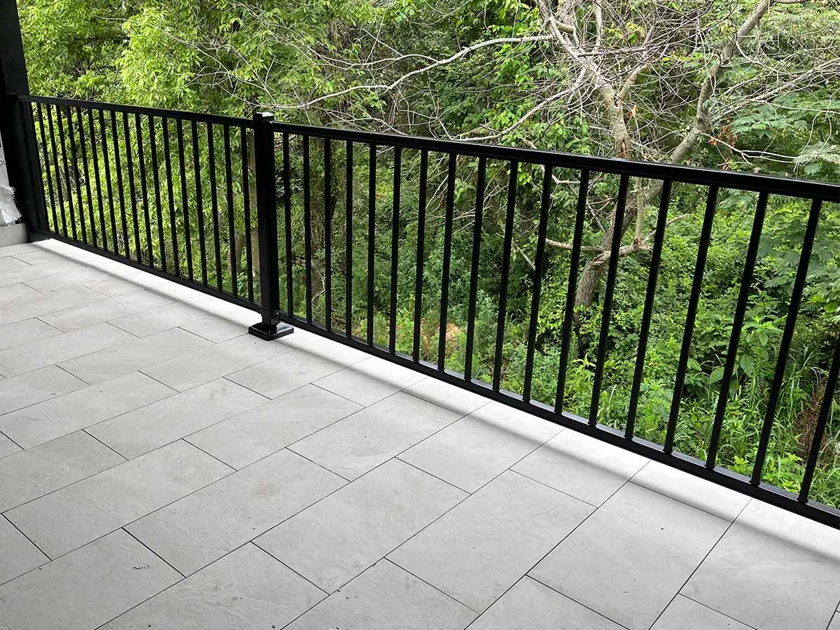 Porch metal railing installed by Thomas Fence in Centerton, Arkansas