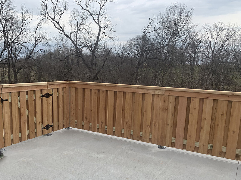 Wood privacy fence installed by Thomas Fence in Bentonville, Arkansas